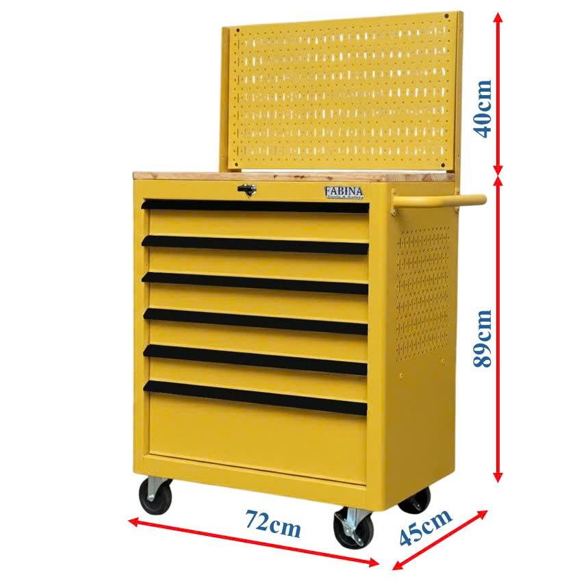 Tủ Đồ Nghề Fabina 6 Hộc Kéo: Có Nên Chọn Mẫu Kèm Vách Lưới?
