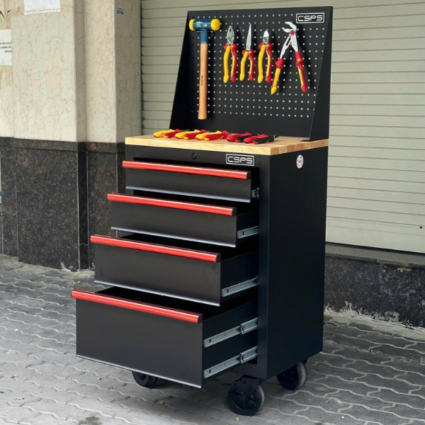 Tủ Dụng Cụ 61cm 4 Hộc Kéo Hỗ Trợ Công Việc Sửa Chữa Hằng Ngày Như Thế Nào?