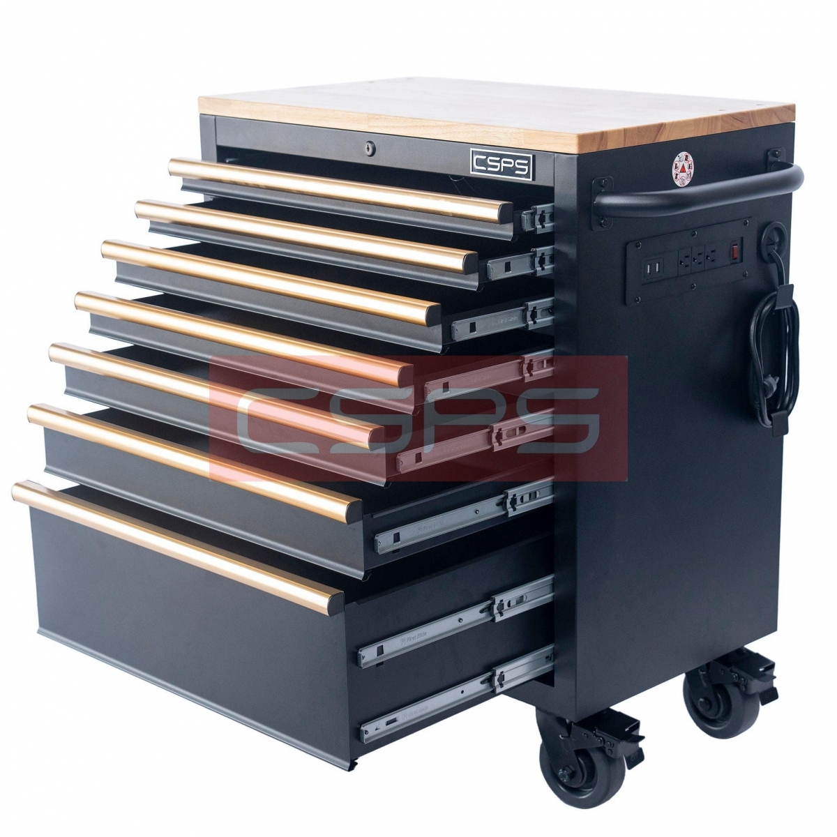 Tủ dụng cụ CSPS 76cm 07 hộc kéo tay cầm vàng mang lại lợi ích gì cho người dùng?