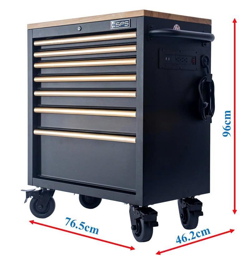 Tủ dụng cụ CSPS 76cm 07 hộc kéo tay cầm vàng mang lại lợi ích gì cho người dùng?