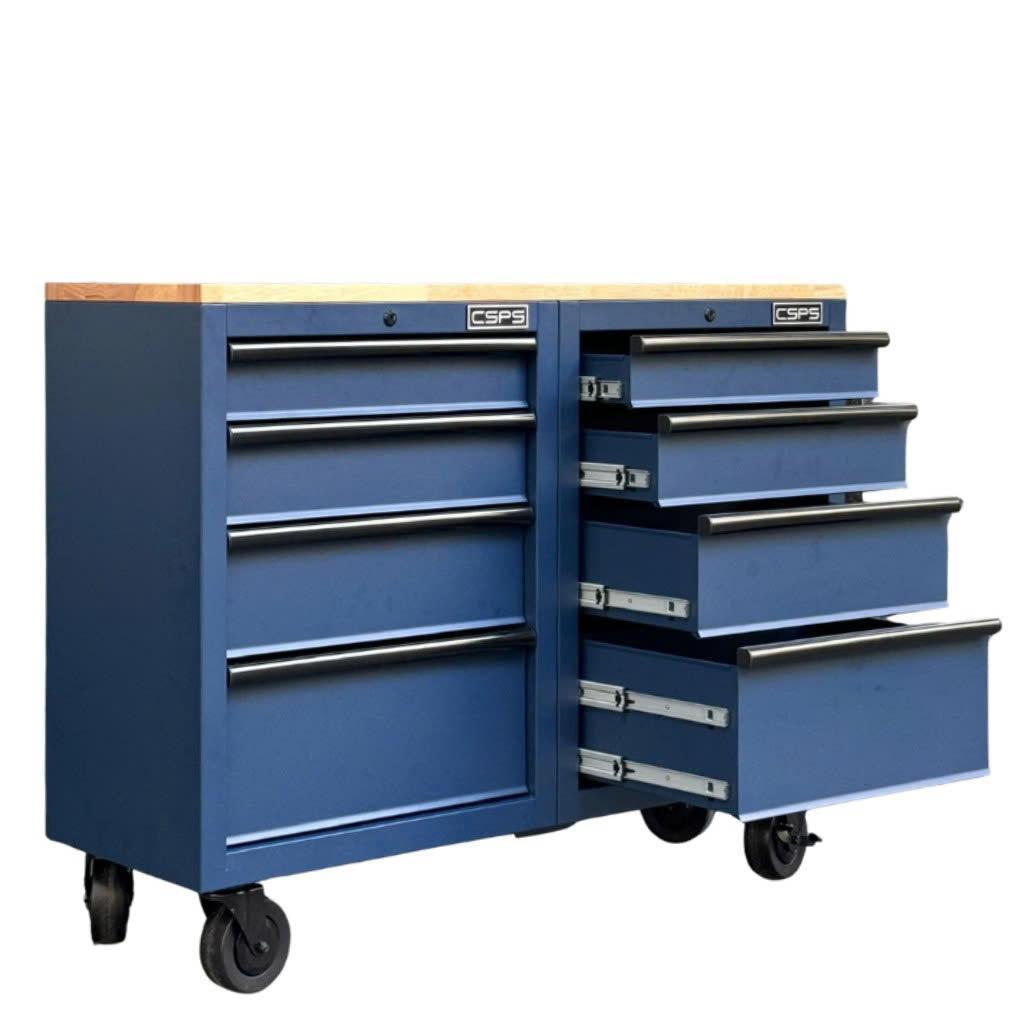 Ứng dụng tủ dụng cụ CSPS 8 hộc kéo mặt gỗ trong xưởng và gara hiện đại