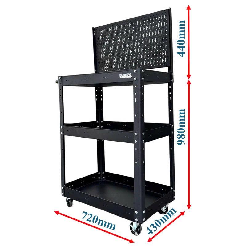 Xe Đẩy 3 Tầng Fabina: Khi Mỗi Tầng Có Một Nhiệm Vụ Riêng