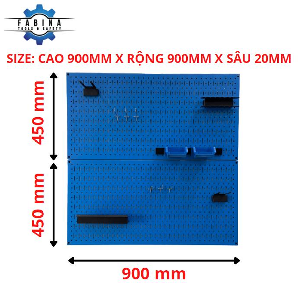 Cách sắp xếp đồ nghề với vách lưới pegboard treo dụng cụ