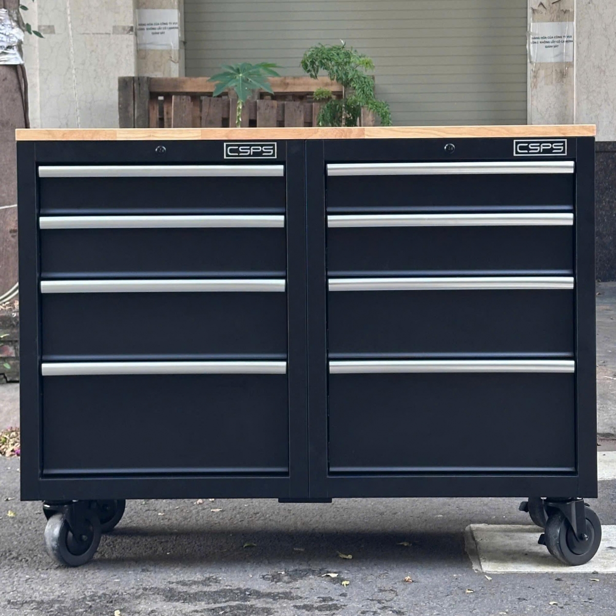 Review thực tế tủ dụng cụ CSPS 122cm 08 hộc kéo màu đen tại Fabina