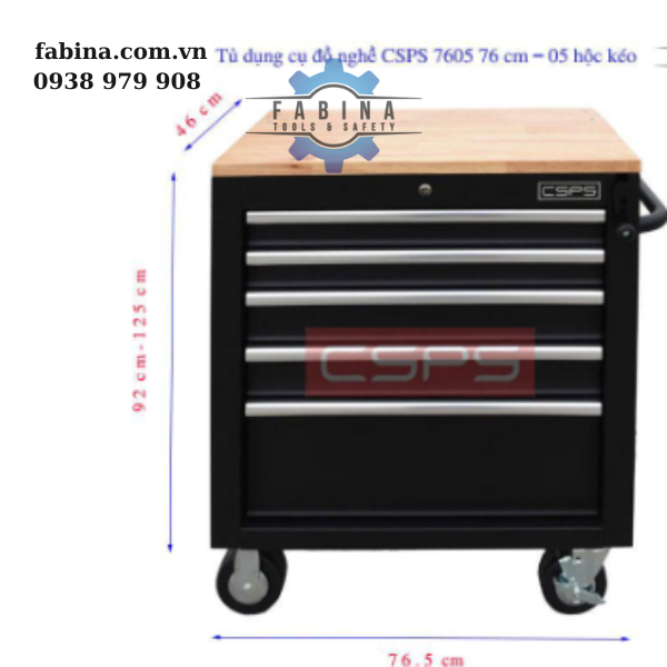 Tủ đồ nghề 5 ngăn – Trợ thủ thầm lặng của thợ sửa chữa