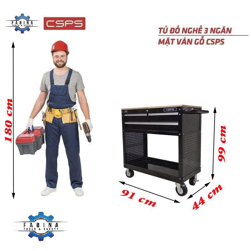 Tủ Đồ Nghề CSPS 03 Hộc Kéo Màu Đen Mờ: Giải Pháp Lưu Trữ Đẳng Cấp Mỹ Cho Người Thợ Việt