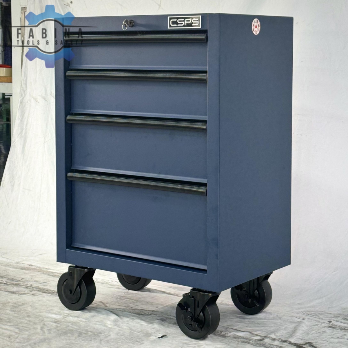 Các mẫu tủ dụng cụ CSPS 61cm- 4 hộc kéo màu xanh dương