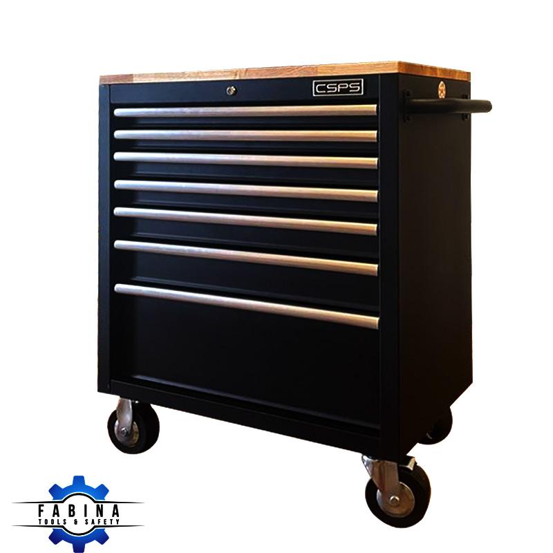 Tủ Dụng Cụ 5 Ngăn Kéo CSPS Mặt Gỗ Nâng Hạ Cho Xưởng Hiện Đại