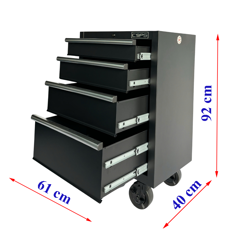 Tủ Dụng Cụ 5 Ngăn Kéo CSPS Mặt Gỗ Nâng Hạ Cho Xưởng Hiện Đại