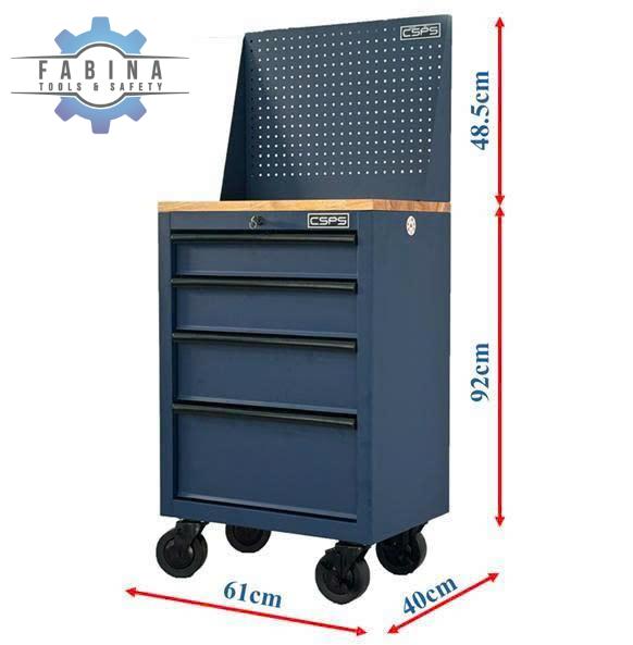 Các mẫu tủ dụng cụ CSPS 61cm- 4 hộc kéo màu xanh dương