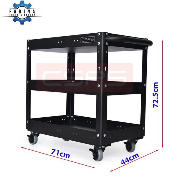 Vì sao xe đẩy 3 tầng phù hợp để phân loại dụng cụ khi làm việc?