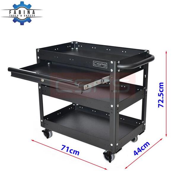 Vì sao xe đẩy 3 tầng phù hợp để phân loại dụng cụ khi làm việc?