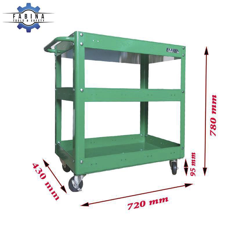 Xe Đẩy 3 Ngăn Fabina Giúp Vận Chuyển Hàng Hóa Linh Hoạt