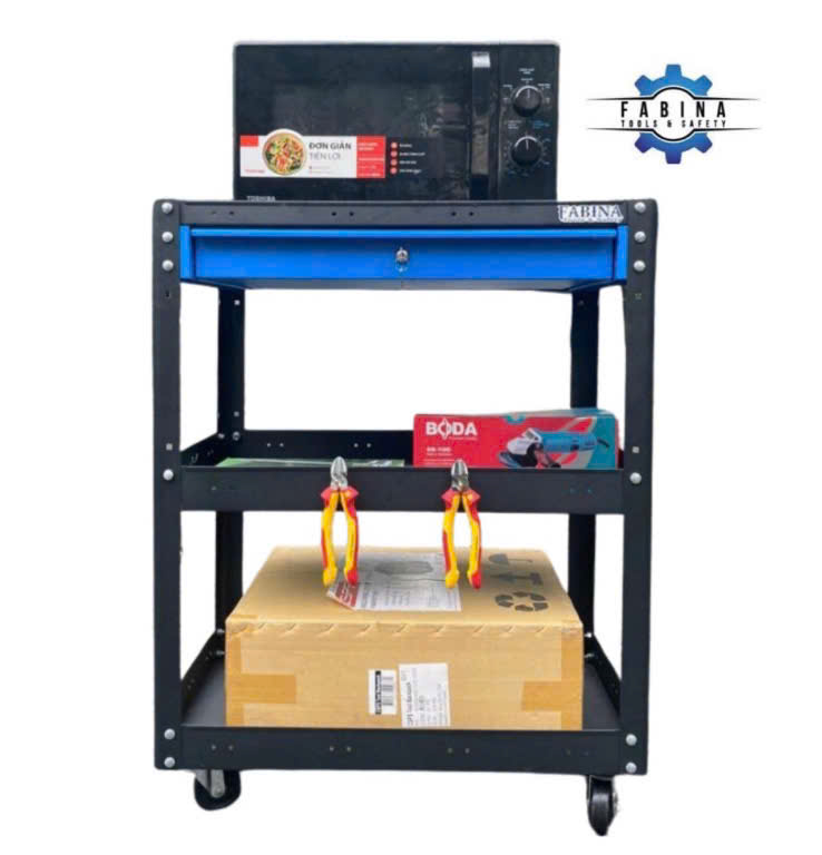 Giải pháp tối ưu cho không gian làm việc chuyên nghiệp với xe đẩy 3 tầng