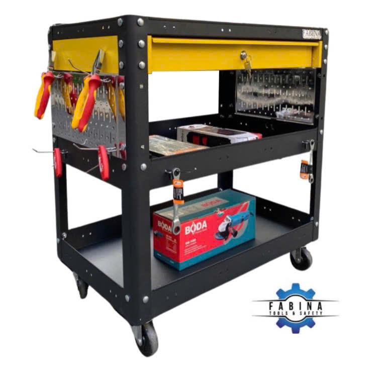 Xe đẩy đồ nghề 3 tầng: Tối ưu thao tác, linh hoạt không gian cho thợ kỹ thuật