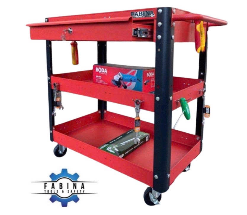 Xe đẩy đồ nghề 3 tầng: Tối ưu thao tác, linh hoạt không gian cho thợ kỹ thuật