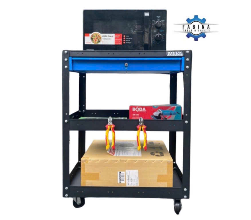 Xe đẩy đồ nghề 3 tầng thiết kế cơ động mang tinh thần nghề nghiệp