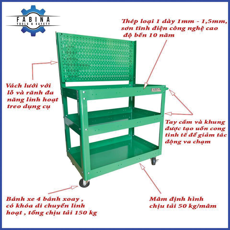 Xe Đẩy Đồ Nghề Fabina – Bí Quyết Tối Ưu Không Gian Làm Việc