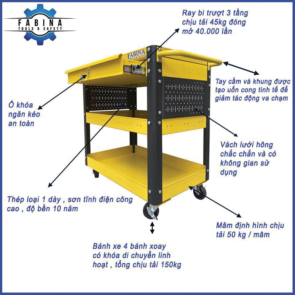 Nâng cao hiệu quả làm việc với xe đẩy dụng cụ