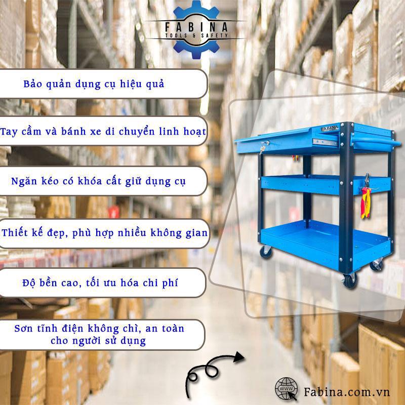 Xe Đẩy Dụng Cụ Fabina Giải Pháp Di Động Tối Ưu Cho Xưởng Làm Việc Hiện Đại