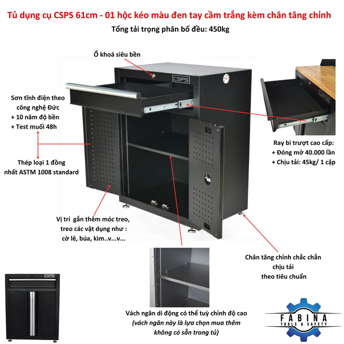 Cung cấp tủ đồ nghề - Giải pháp lưu trữ chuyên nghiệp cho xưởng cơ khí & Garage