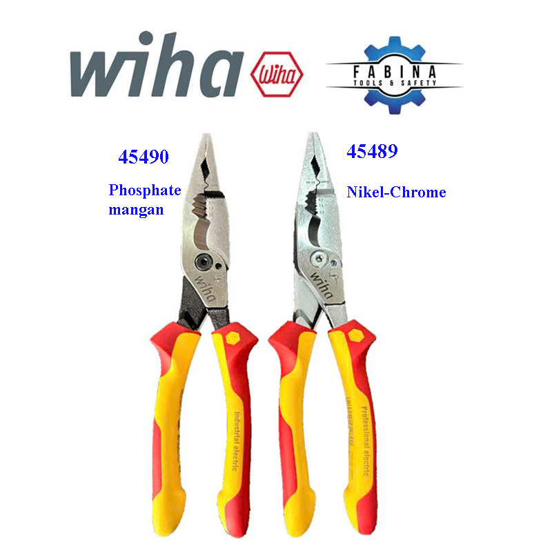 Bộ 2 Kìm Đa năng 8 trong 1 Wiha cách điện 1000V chuyên nghiệp 45490 & 45489