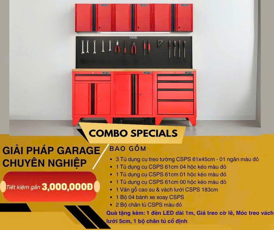 COMBO CSPS GIẢI PHÁP GARAGE CHUYÊN NGHIỆP MÀU ĐỎ