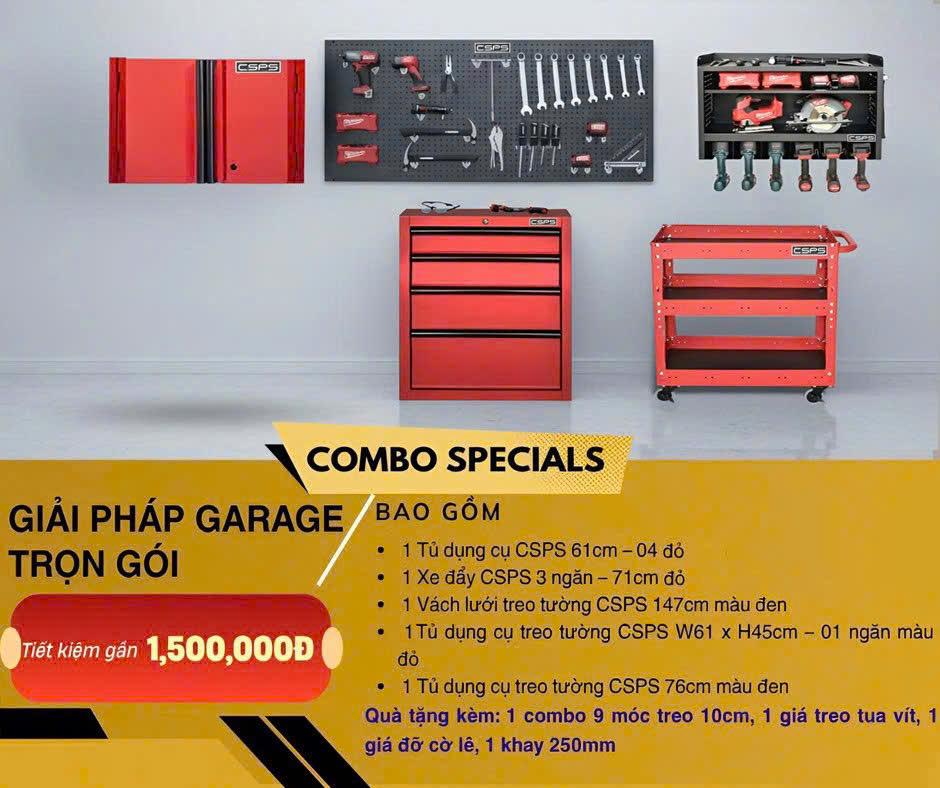 COMBO CSPS GIẢI PHÁP GARAGE TRỌN GÓI MÀU ĐỎ ĐEN