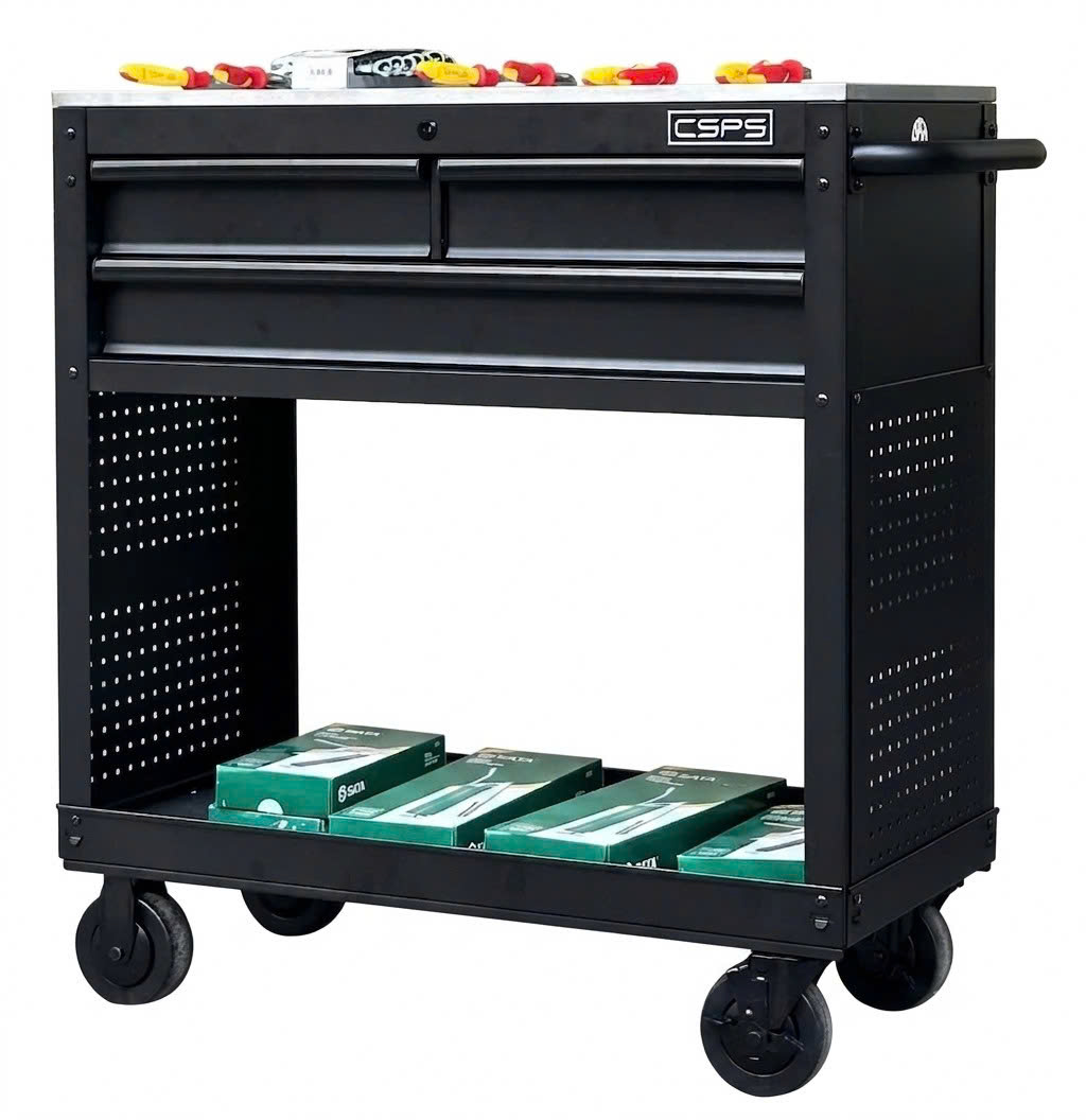 Tủ di động CSPS 91cm - 03 hộc kéo (mặt inox)