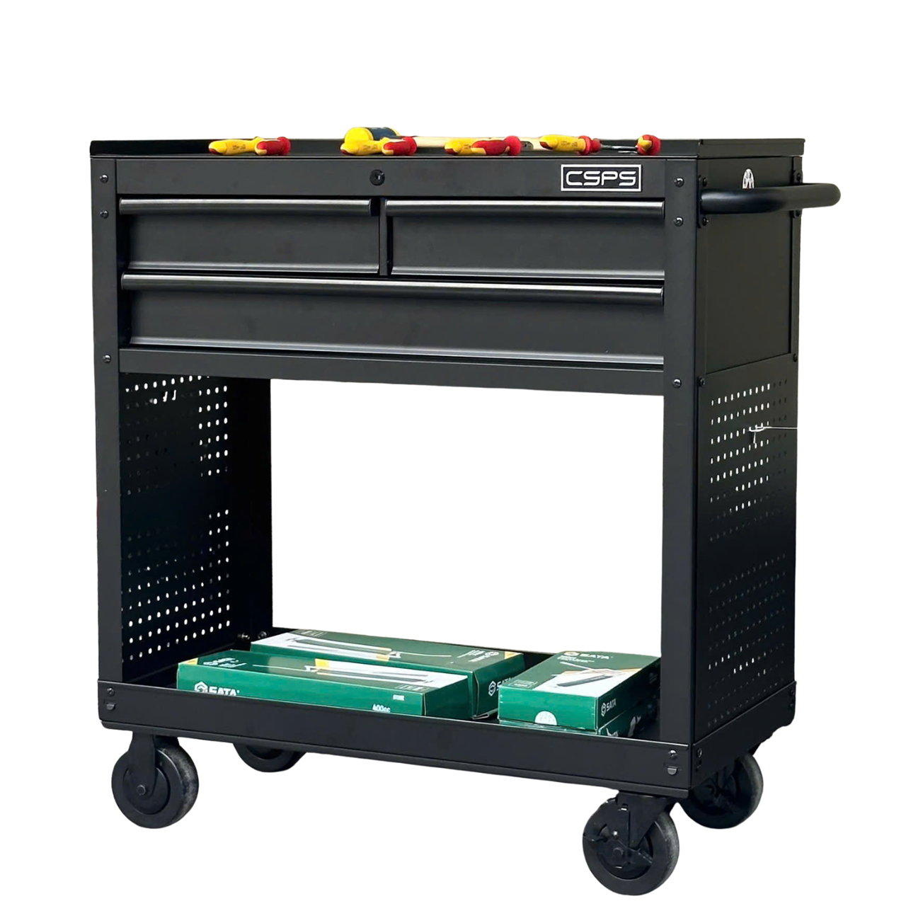 Tủ di động CSPS 91cm - 03 hộc kéo (mặt thép)