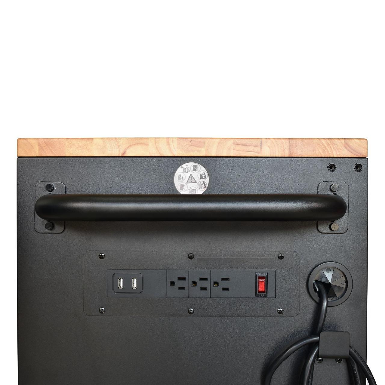 Tủ dụng cụ 10 ngăn kéo 132cm màu đen mờ mặt ván gỗ CSPS