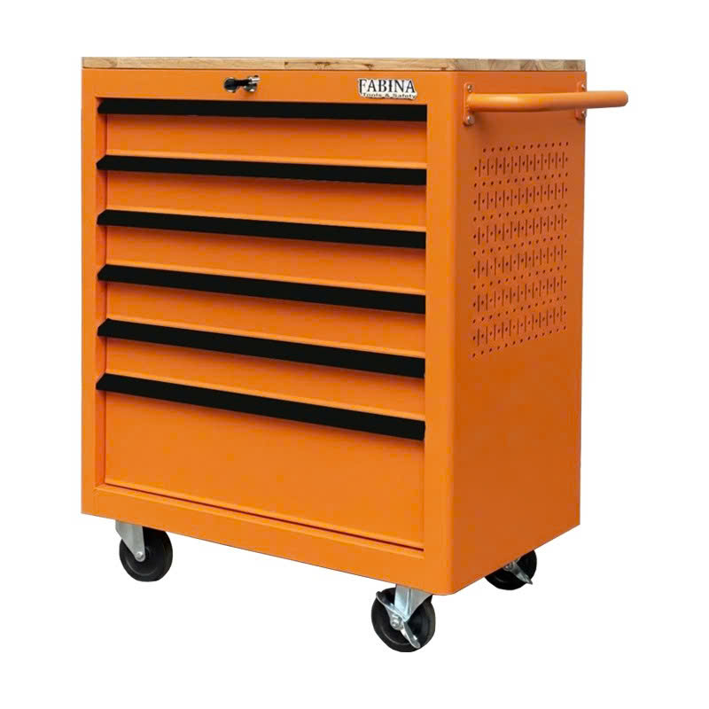Tủ dụng cụ 6 hộc kéo màu cam Fabina