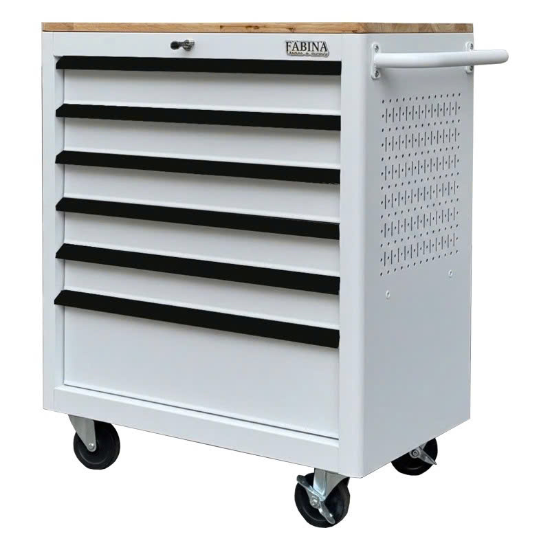 Tủ dụng cụ 6 hộc kéo màu trắng Fabina