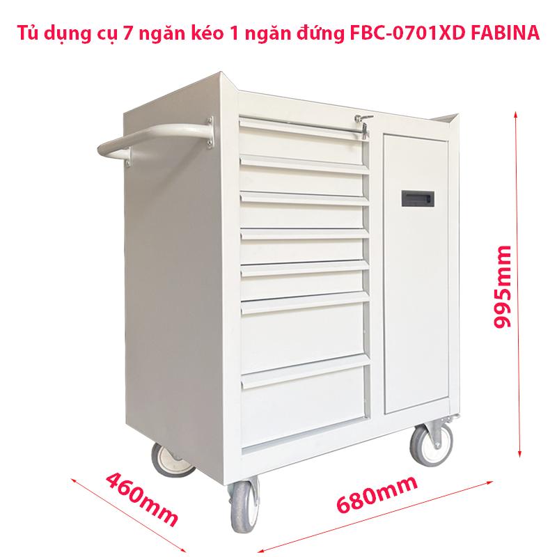 Tủ dụng cụ 7 ngăn kéo 1 ngăn đứng FBC-0701XD FABINA