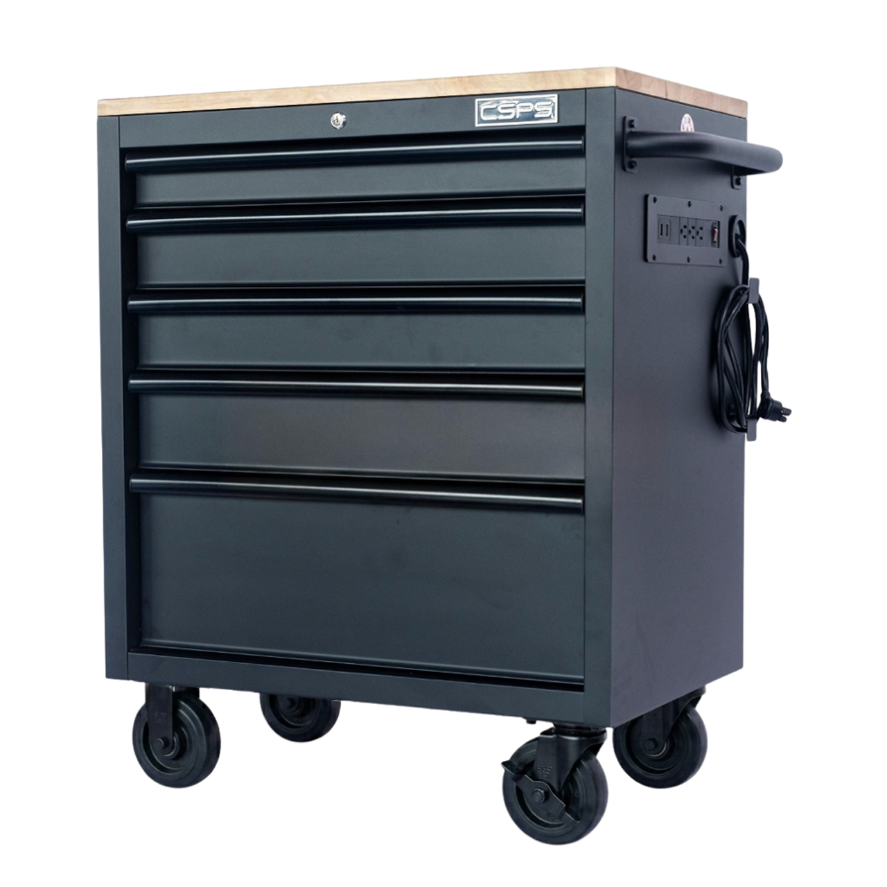 CSPS Matt Black tool cabinet 76 cm – 05 drawers