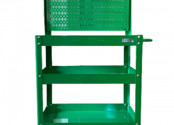Bí quyết tạo trạm làm việc di động với xe đẩy 3 ngăn vách lưới 72cm xanh lá Fabina