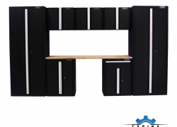 Set of 08 black tool cabinets CSPS – 335cm