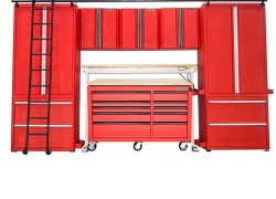 Set of 10 CSPS Tool Cabinets – 366cm red