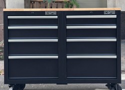 Đánh giá chi tiết Tủ dụng cụ CSPS 122cm 08 hộc kéo màu đen mặt ván gỗ mới ra mắt