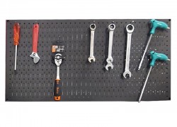 Tấm lưới Pegboard 120cm x 60cm màu đen treo tường đa năng FABINA