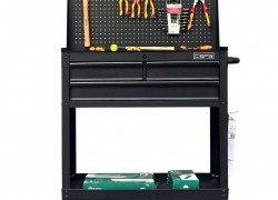 Tủ di động CSPS 91cm - 03 hộc kéo kèm vách lưới (mặt thép)