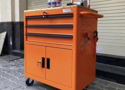 Tủ Dụng Cụ 3 Hộc Kéo 2 Ngăn Chứa Màu Cam Là Giải Pháp Lưu Trữ Đồ Nghề Hiệu Quả