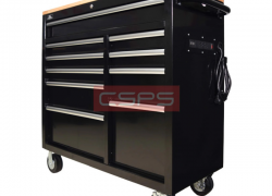 CSPS tool cabinet 104cm - 10 wooden plank drawers