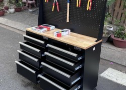 Tủ dụng cụ CSPS 122cm 08 hộc kéo màu đen kèm vách lưới giúp nâng cấp không gian làm việc như thế nào?