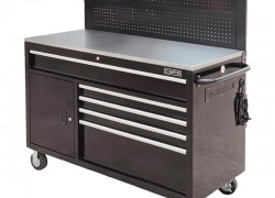 Tủ dụng cụ CSPS 132cm - 05 hộc kéo màu đen kèm vách lưới