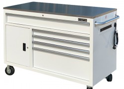 CSPS tool cabinet 132cm - 05 drawers white - black