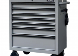 Tủ dụng cụ CSPS 76cm - 07 hộc kéo màu xám tay cầm đen (mặt inox)