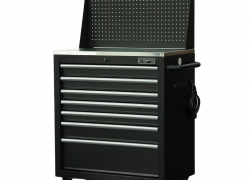 Tủ dụng cụ CSPS 76cm - 07 hộc kéo tay cầm trắng kèm vách lưới (mặt inox)