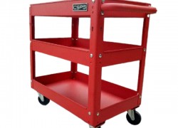 CSPS red 3-tier tool trolley