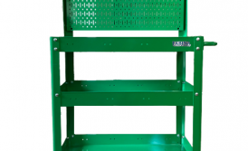 Bí quyết tạo trạm làm việc di động với xe đẩy 3 ngăn vách lưới 72cm xanh lá Fabina